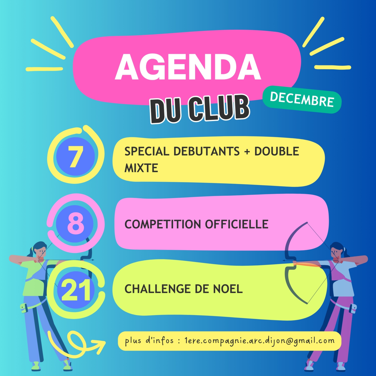 Agenda du club